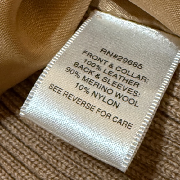 Pendleton Tan Suede Women’s Jacket with Knit Collar- Size Medium - Picture 6 of 6